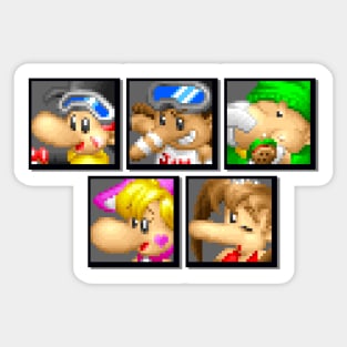 Snowboard Kids Portraits Sticker